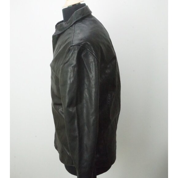 John Varvatos Lambskin Black Hook Closure Resort Leather Jacket Sz 40 NEW - Picture 3 of 9